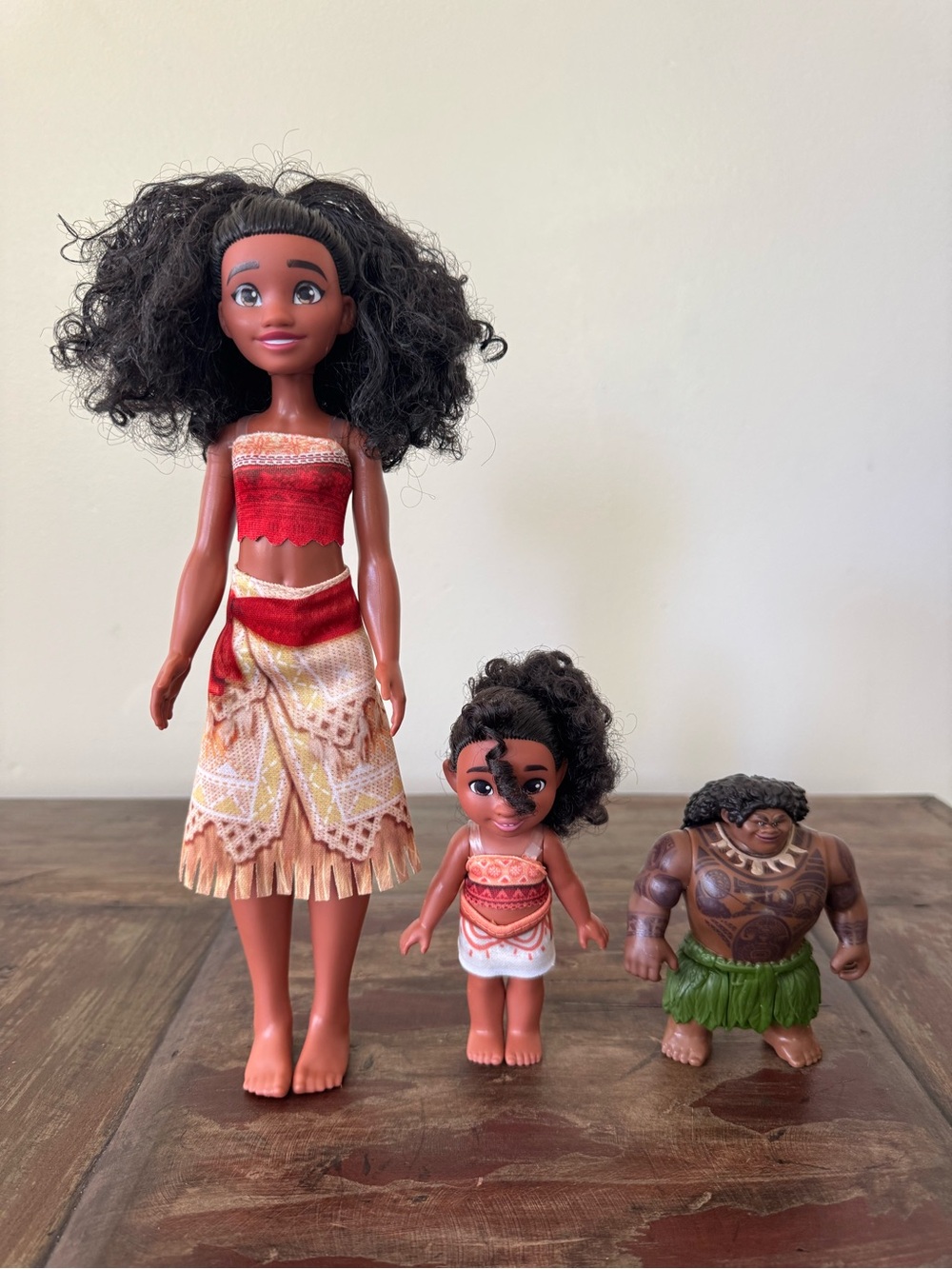 Mattel Disney Moana 3 doll set Simea Maui toys kids girls